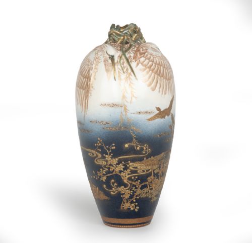 MOST UNUSUAL JAPANESE SATSUMA VASE KINKOZAN - ADDITIONAL PHOTO 2