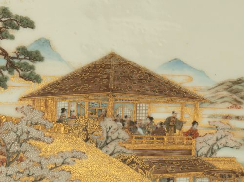 LARGE RARE JAPANESE SATSUMA PORCELAIN PANEL - ADDITIONAL PHOTO 5