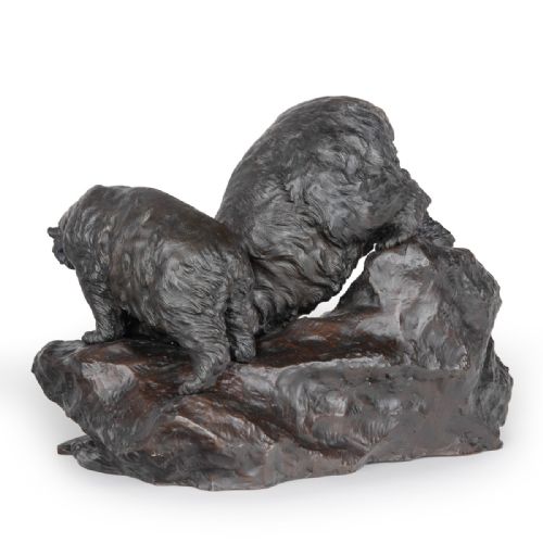 LARGE JAPANESE BRONZE OKIMONO BEARS KANIYA KUNIHARU - ADDITIONAL PHOTO 4