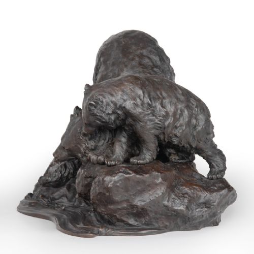 LARGE JAPANESE BRONZE OKIMONO BEARS KANIYA KUNIHARU - ADDITIONAL PHOTO 7