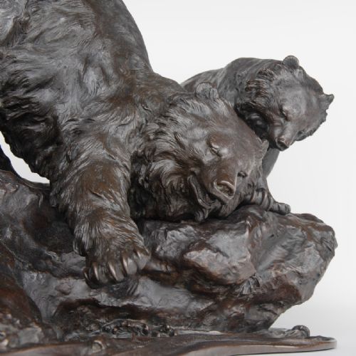 LARGE JAPANESE BRONZE OKIMONO BEARS KANIYA KUNIHARU - ADDITIONAL PHOTO 10