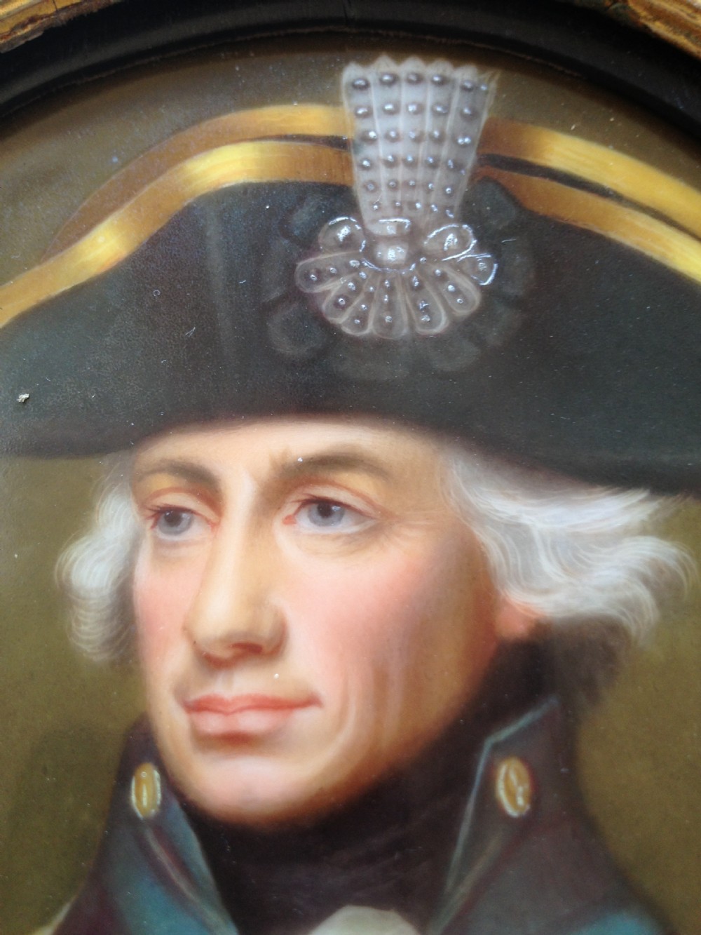 FANTASTIC PORCELAIN PAINTED PLAQUE OF LORD NELSON