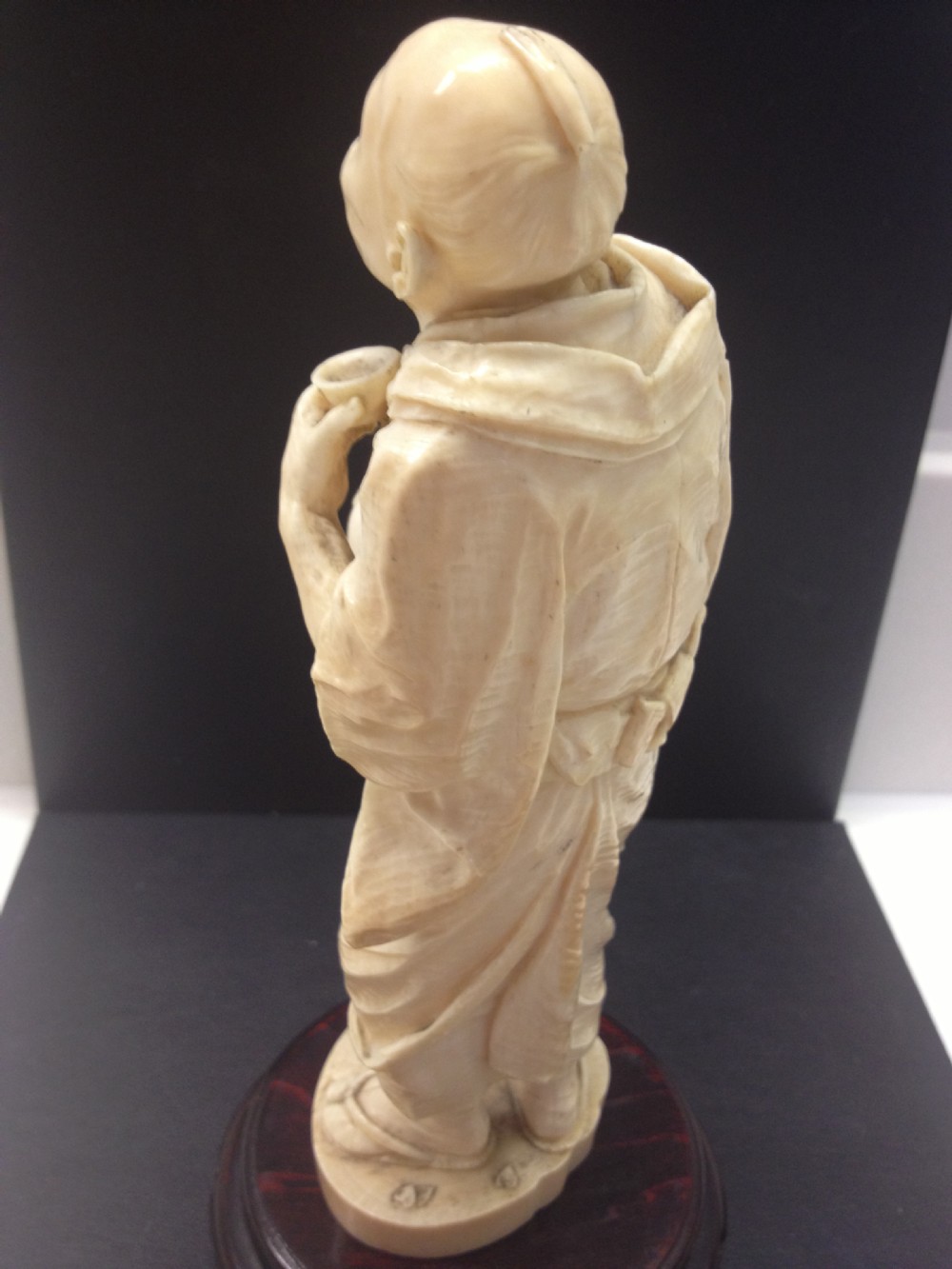 FINEST QUALITY JAPANESE TOKYO SCHOOL IVORY OKIMONO DRUNKARD View V