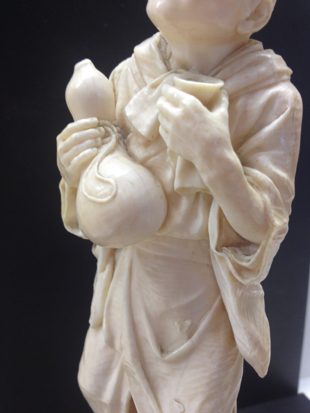 FINEST QUALITY JAPANESE TOKYO SCHOOL IVORY OKIMONO DRUNKARD View VIII