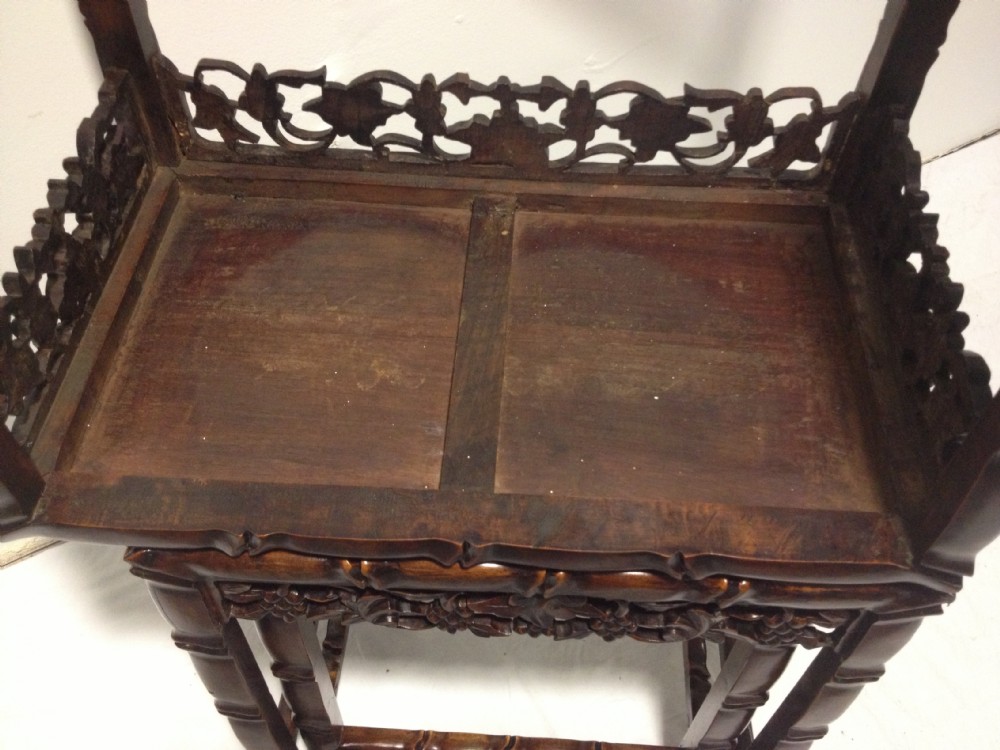 NOW HALF PRICE !!! CHINESE HARDWOOD NEST OF TABLES View X