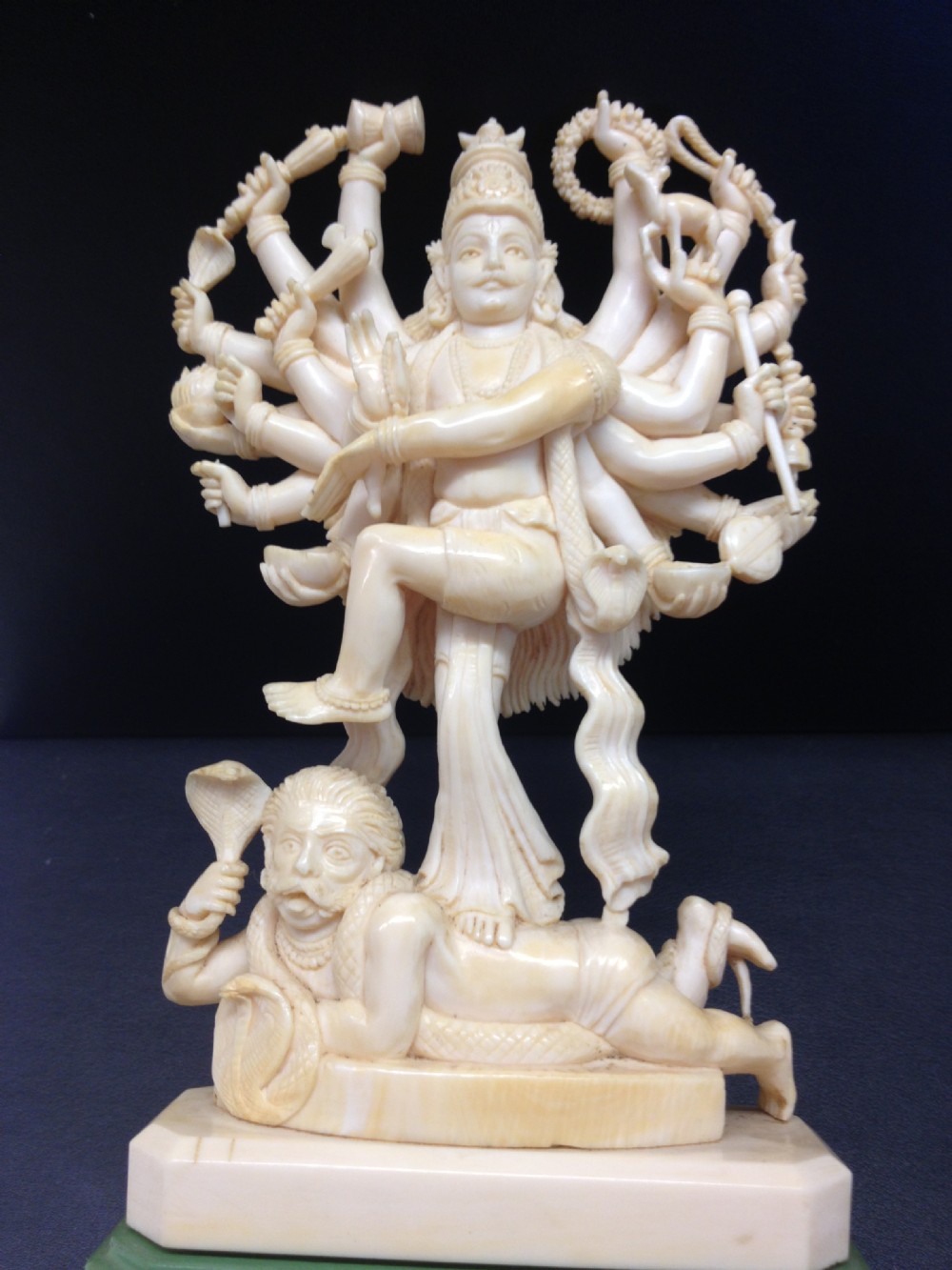 FINE QUALITY INDIAN IVORY CARVING OF VISHNU  View IX