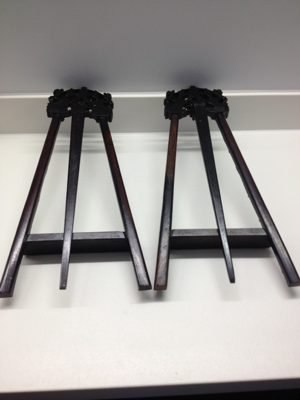 GREAT PAIR OF CHINESE HARDWOOD EASELS View VIII