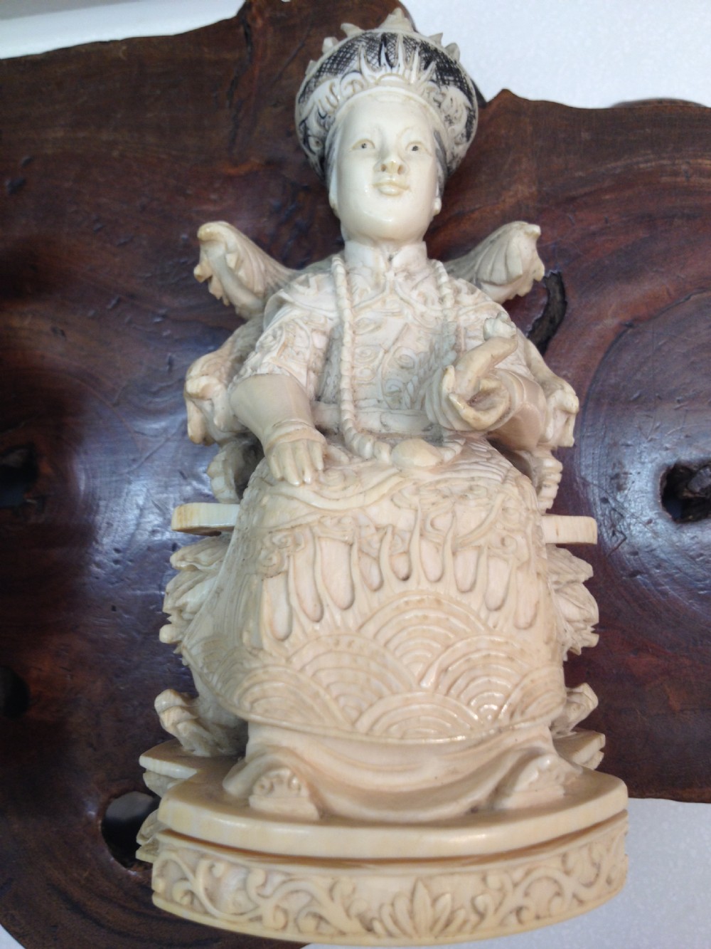 FINE PAIR OF CHINESE IVORY FIGURES EMPORER AND EMPORESS View IX