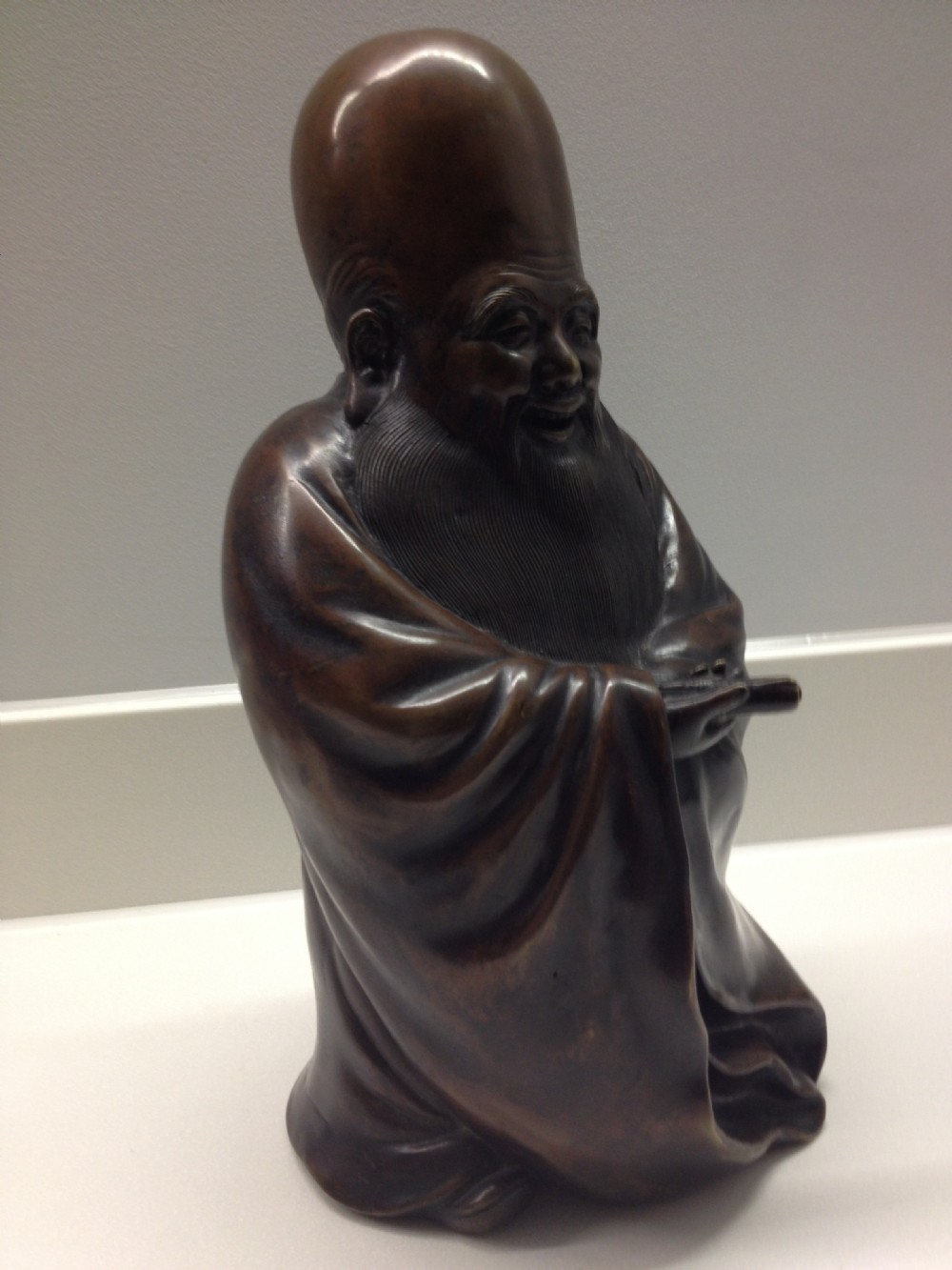 LARGE JAPANESE BRONZE FIGURE OF FUKUROKUJU MEIJI PERIOD View IV