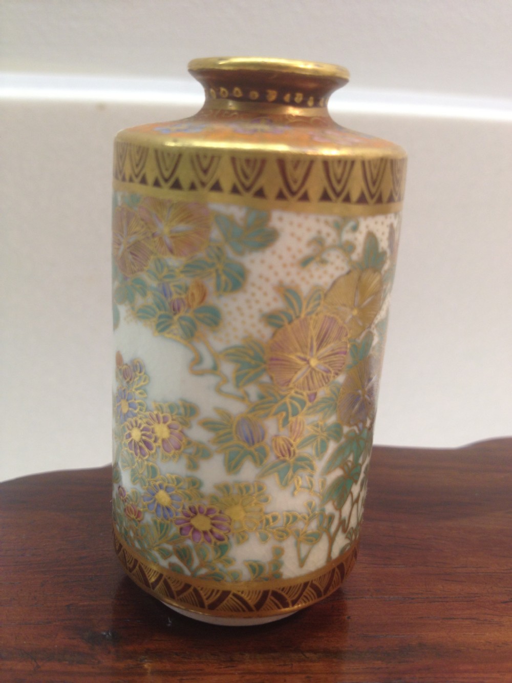 NICE PAIR OF MINIATURE JAPANESE SATSUMA VASES  View IV