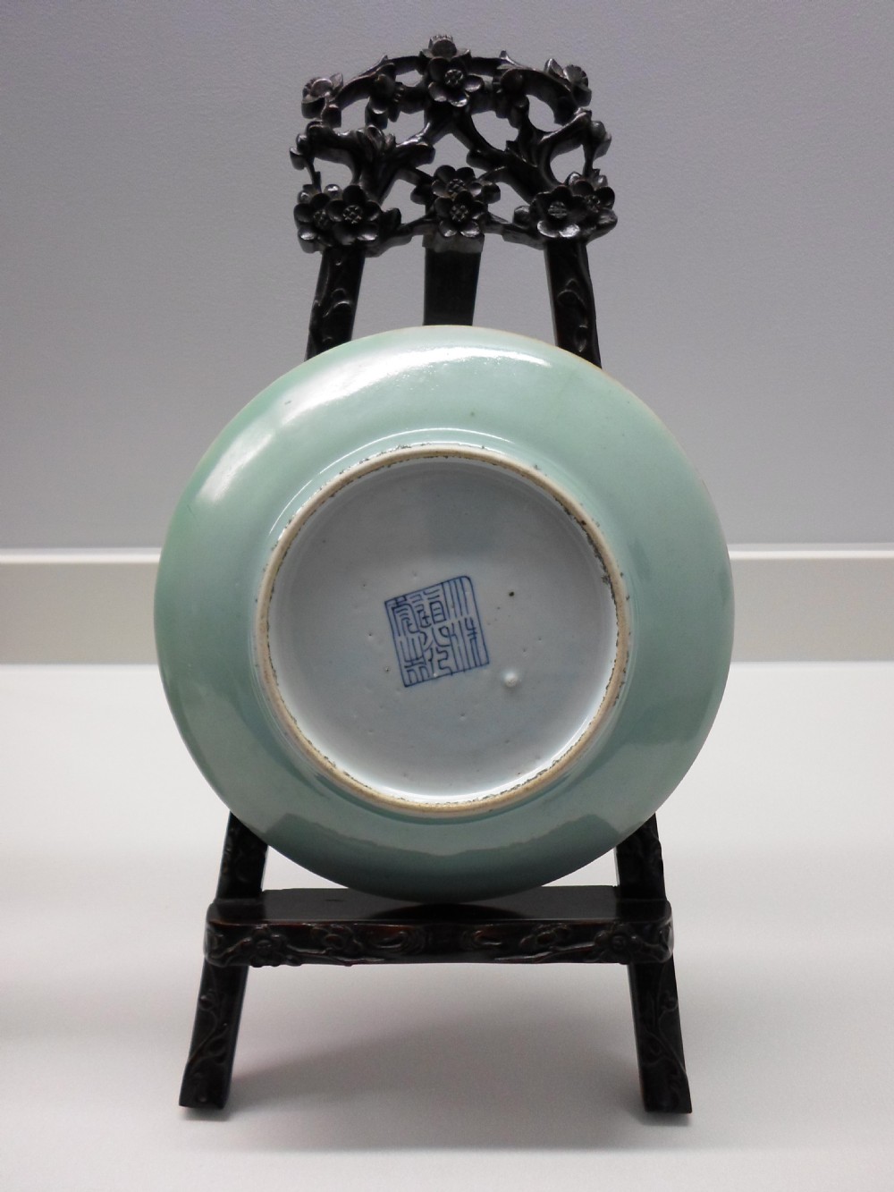 A GREAT PAIR OF CHINESE 19TH CENTURY CELADON DISHES View X