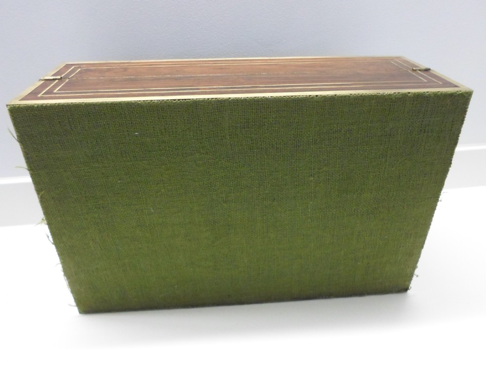 LARGE GEORGIAN CAMPAIGN WRITING BOX WITH POP UP MECHANISM  View VI
