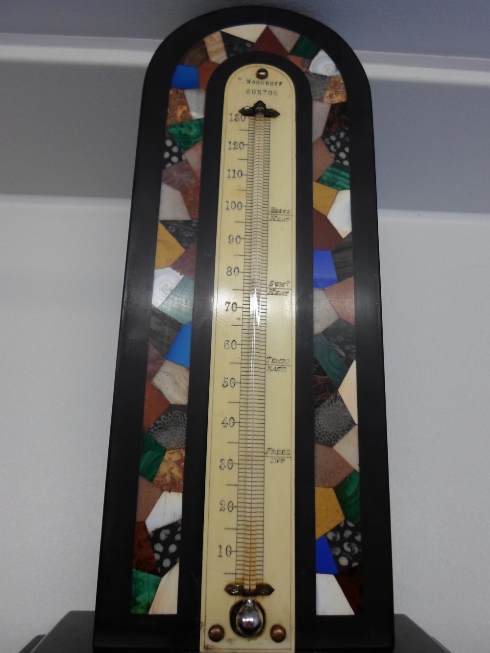 LARGE DERBYSHIRE SPECIMEN STONE THERMOMETER BUXTON View VII