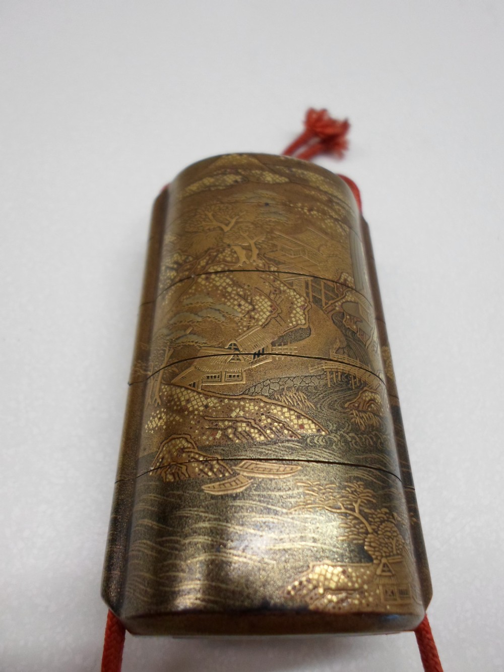 JAPANESE GOLD LACQUER 5 SECTION INRO MEIJI PERIOD