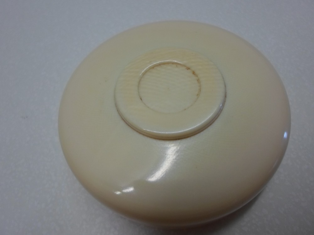 JAPANESE IVORY SHIBAYAMA LIDDED BOX MEIJI PERIOD View VI