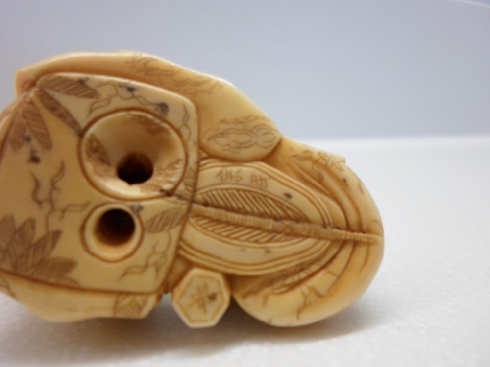 HUMEROUS JAPANESE IVORY NETSUKE MEIJI PERIOD View IX