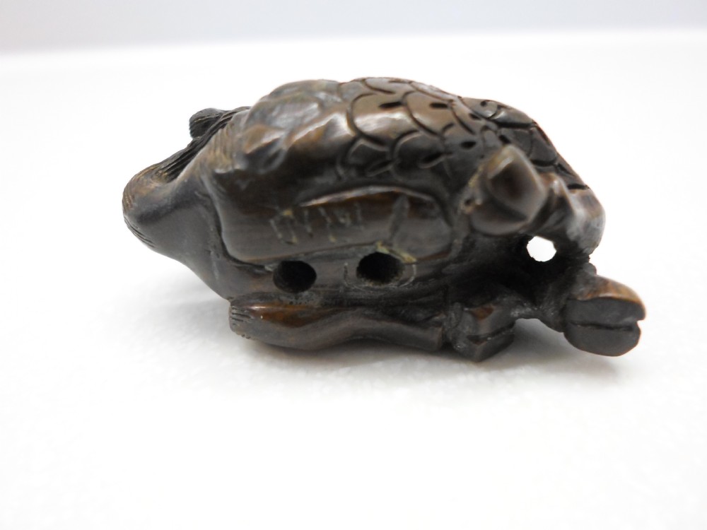 JAPANESE BOXWOOD KYLIN NETSUKE SIGNED View VI