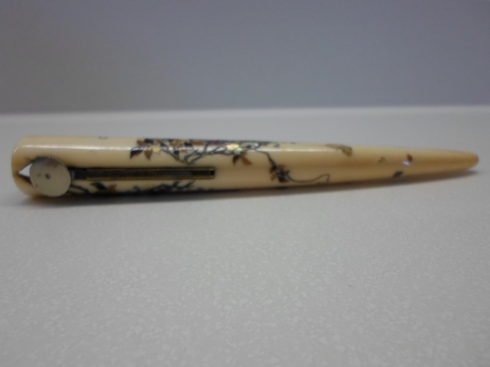 UNUSUAL JAPANESE IVORY AND SHIBAYAMA CIGAR CUTTER View VIII