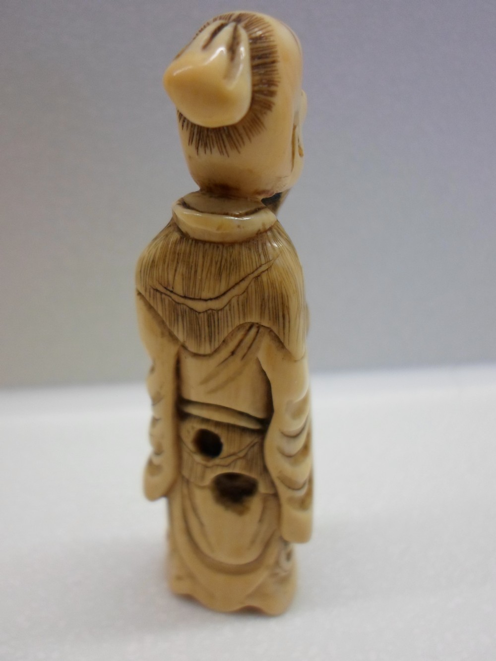 FINE 18TH CENTURY JAPANESE IVORY NETSUKE SAGE AND MONKEY View VI