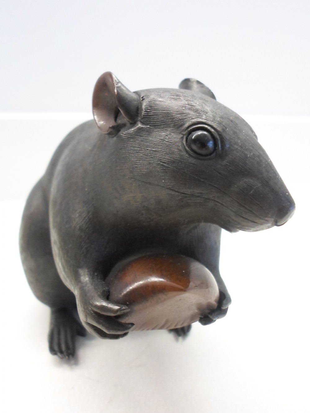 LARGE FINEST QUALITY PAIR OF JAPANESE BRONZE RAT OKIMONO'S  View IX