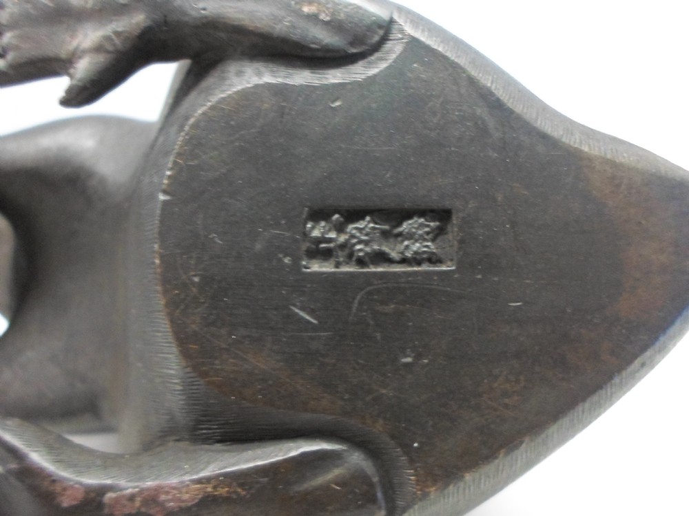LARGE FINEST QUALITY PAIR OF JAPANESE BRONZE RAT OKIMONO'S  View XII