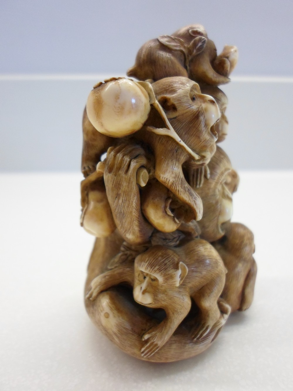 EXCEPTIONAL JAPANESE OKIMONO MONKEYS SIGNED MASATAMI View VI