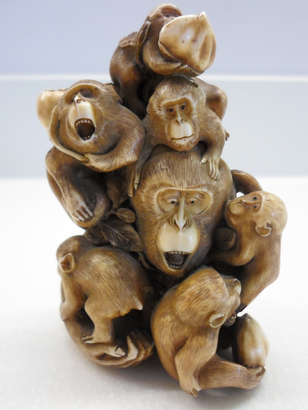 EXCEPTIONAL JAPANESE OKIMONO MONKEYS SIGNED MASATAMI View VIII