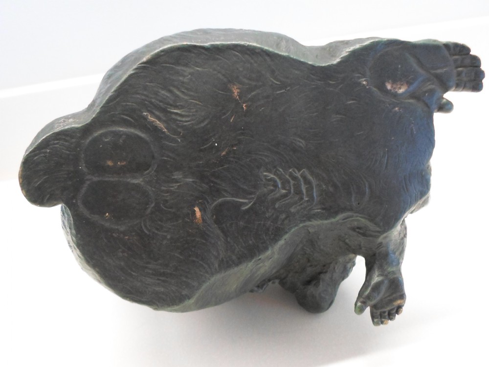 CHARMING HEAVY JAPANESE BRONZE MONKEY OKIMONO TOKYO ART SCHOOL View IX
