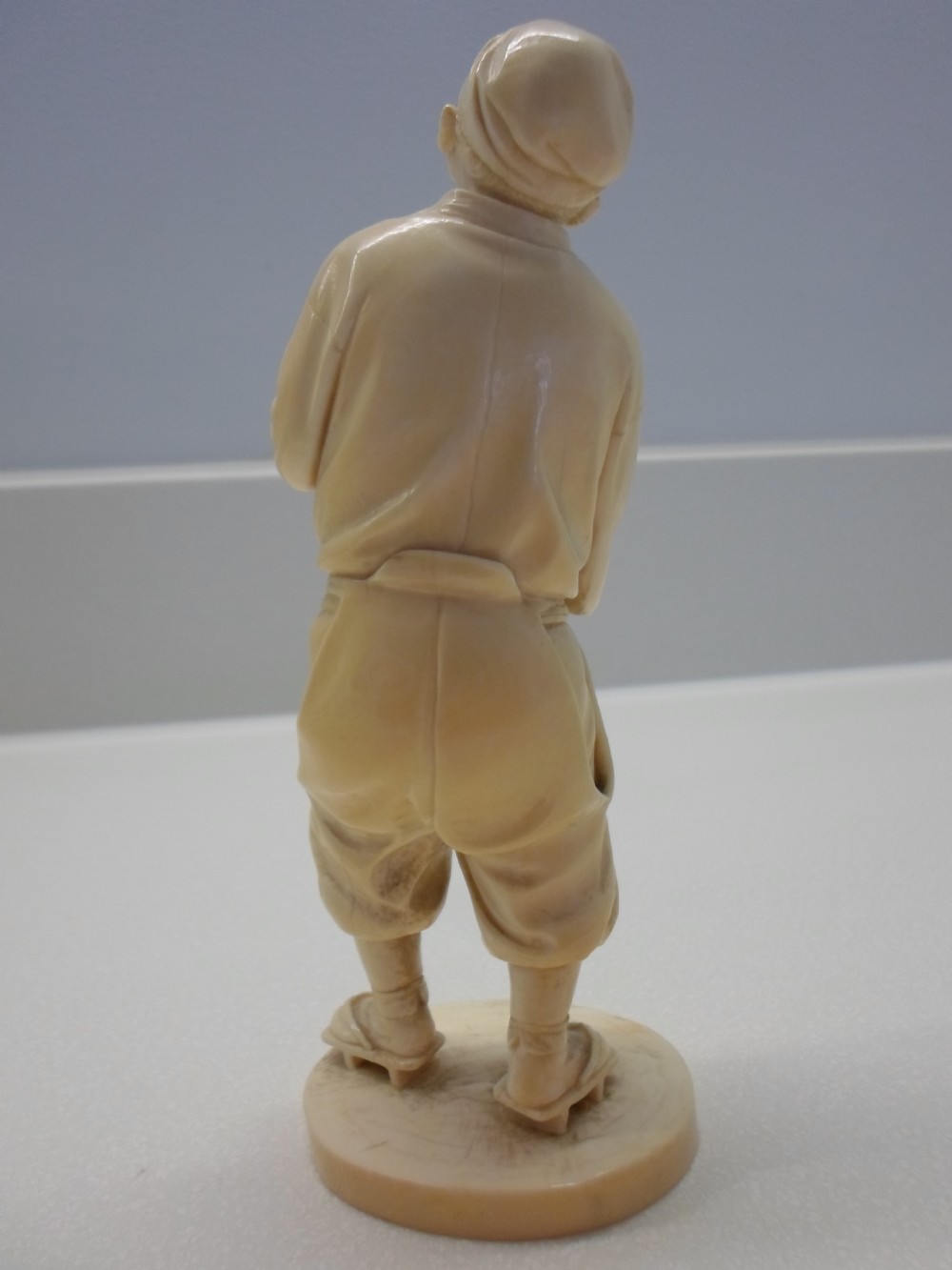 JAPANESE IVORY OKIMONO THEATRICAL CHARACTER SIGNED View IV