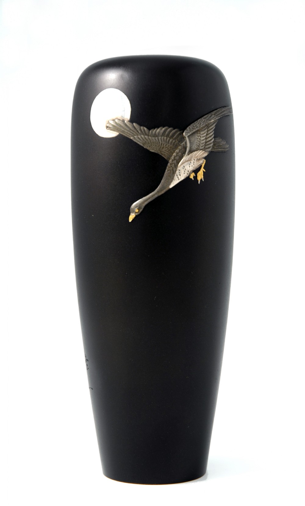 FABULOUS QUALITY JAPANESE ONLAID MIXED METAL VASE