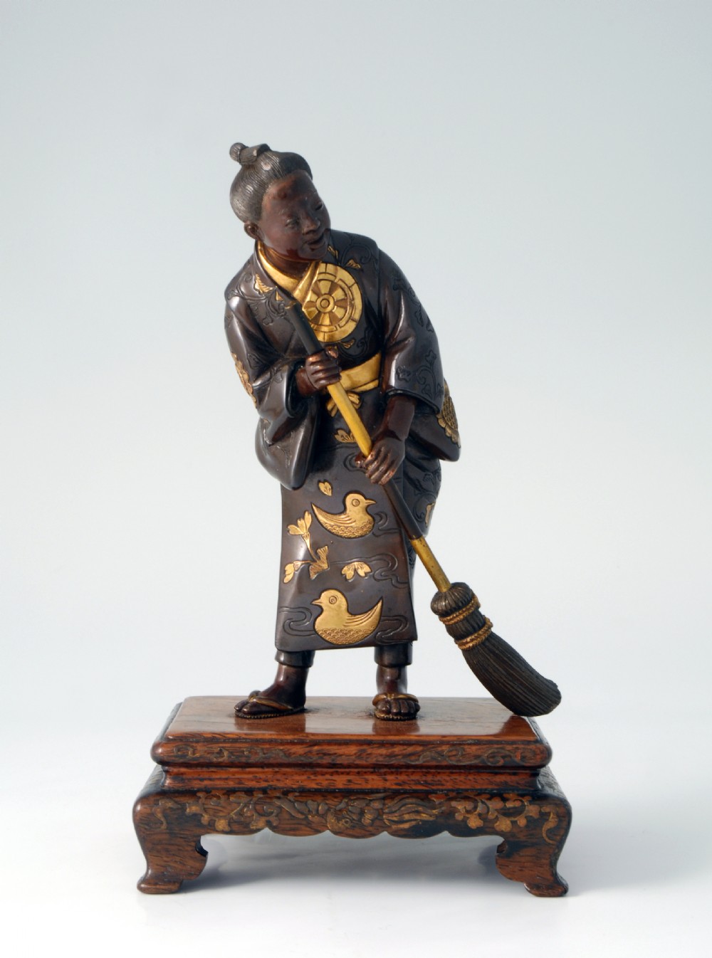 JAPANESE PARCEL GILT BRONZE MIYAO FIGURE