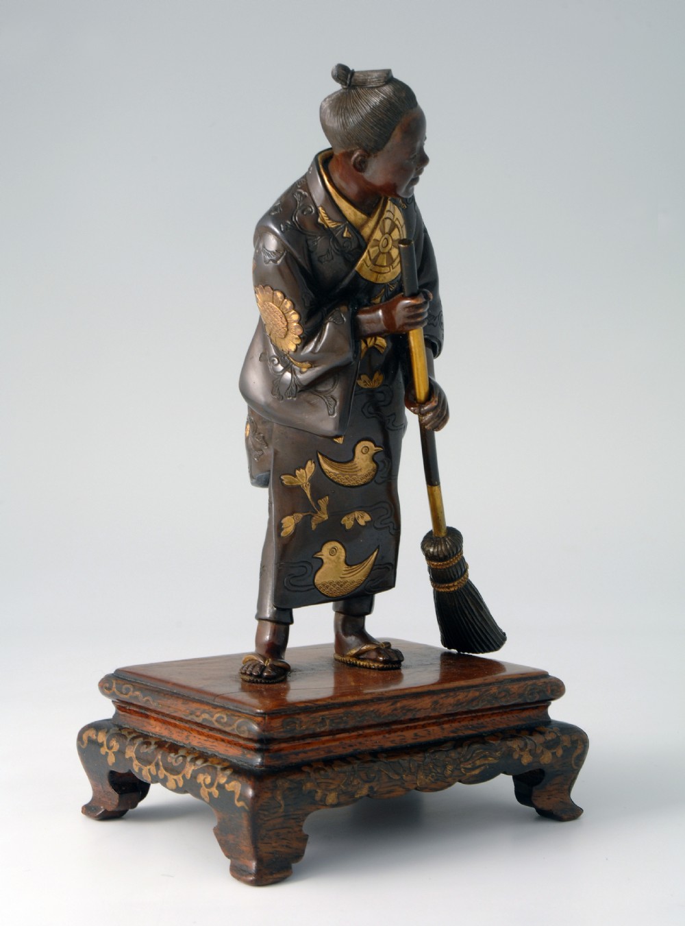 JAPANESE PARCEL GILT BRONZE MIYAO FIGURE View II
