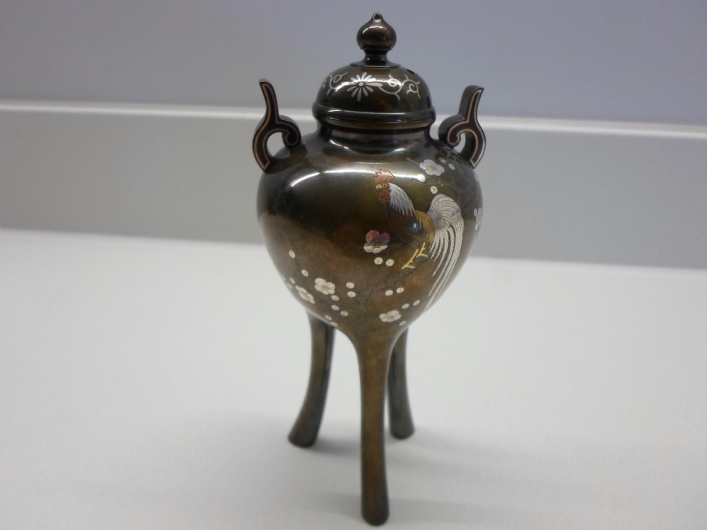 JAPANESE BRONZE AND MIXED METAL KORO MEIJI PERIOD