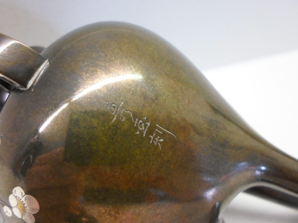 JAPANESE BRONZE AND MIXED METAL KORO MEIJI PERIOD View VI
