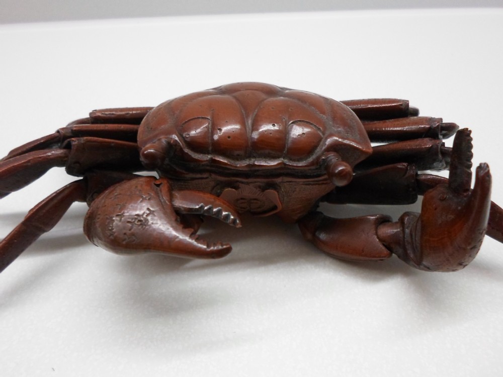 HEAVY QUALITY JAPANESE BRONZE ARTICULATED CRAB  View V