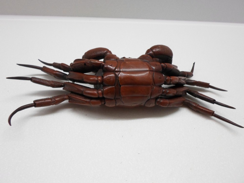 HEAVY QUALITY JAPANESE BRONZE ARTICULATED CRAB  View VI