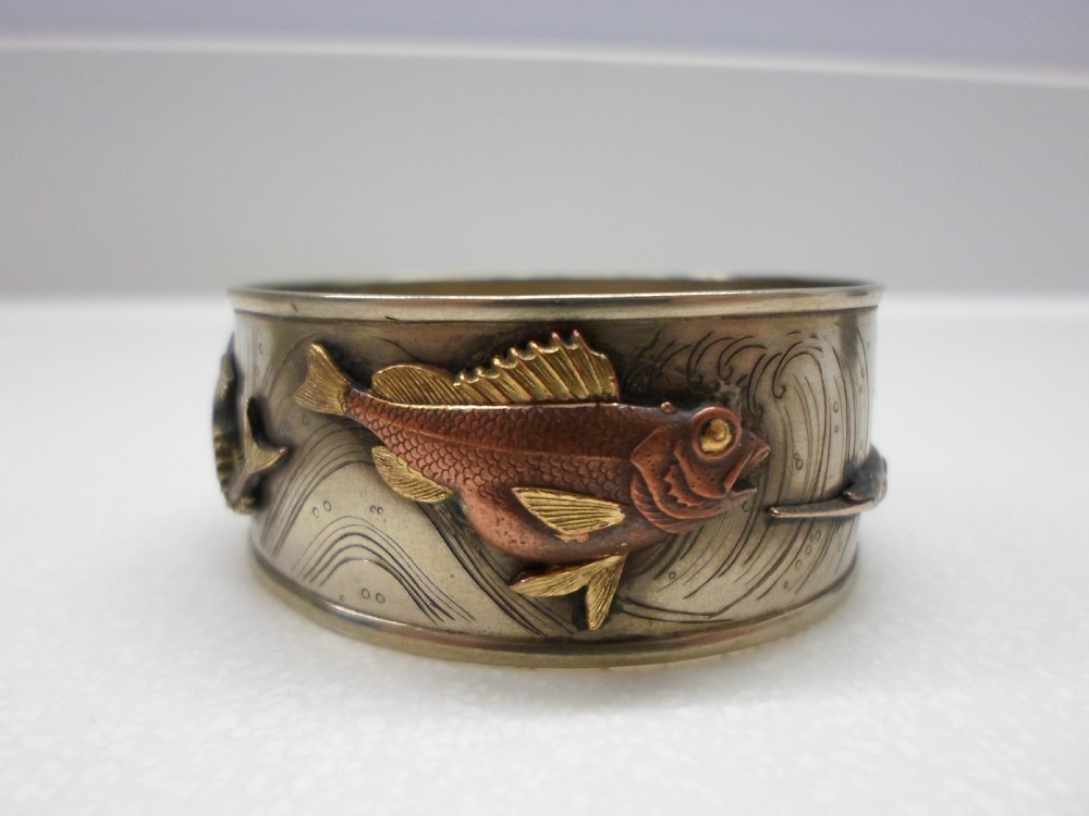 GREAT COLLECTION JAPANESE MIXED METAL NAPKIN RINGS View III