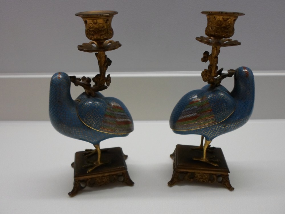 CHARMING PAIR OF 18TH CENTURY CHINESE CLOISONNE CENSORS View IV