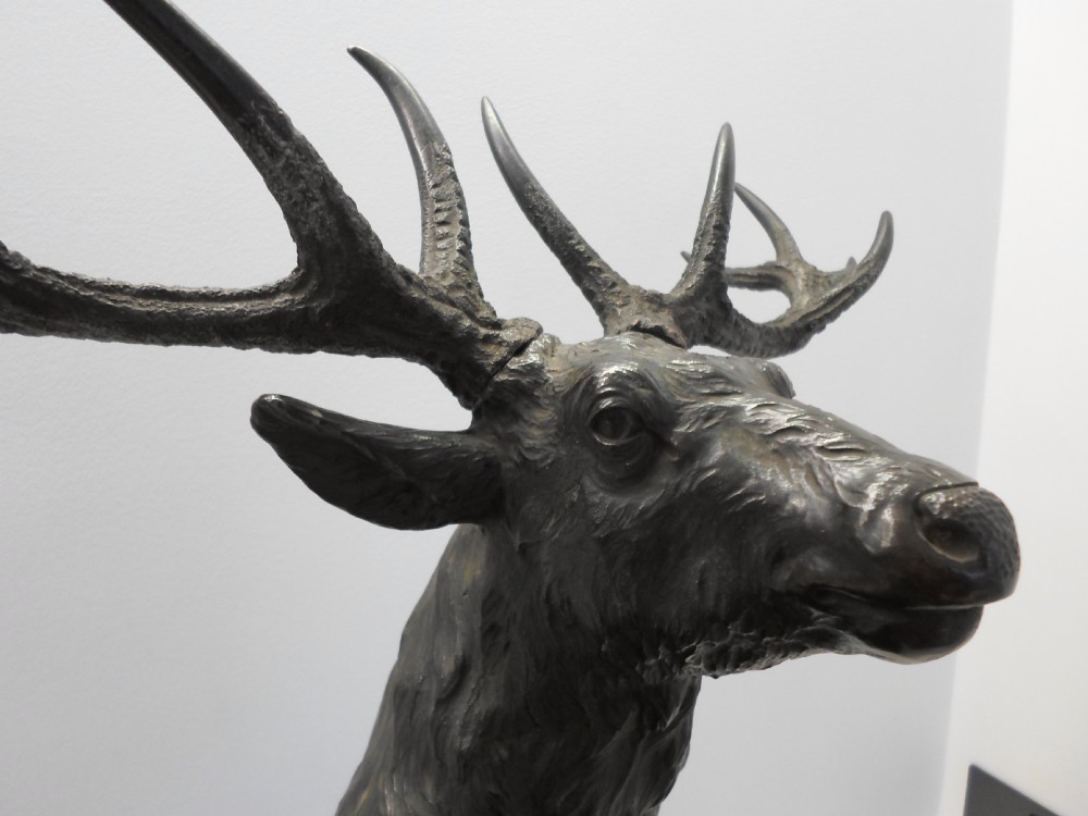 OUTSTANDING QUALITY LARGE JAPANESE BRONZE STAG GENRYUSAI SEIYA View VI