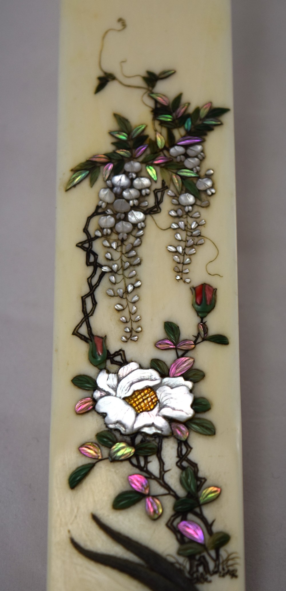 LARGE FINE QUALITY JAPANESE IVORY SHIBAYAMA PAGE TURNER View VI