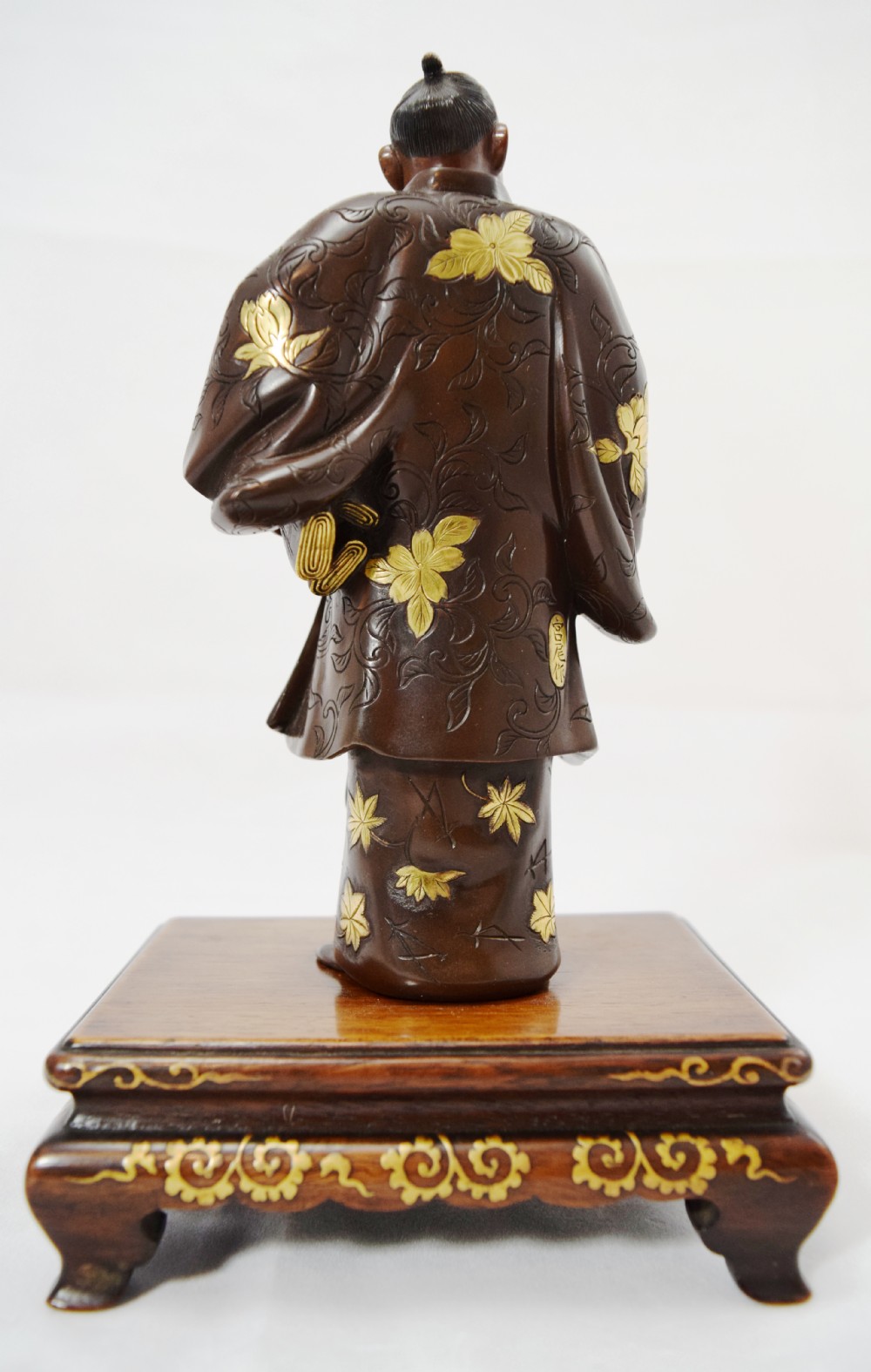 JAPANESE PARCEL GILT BRONZE SCHOLAR SIGNED MIYAO View III