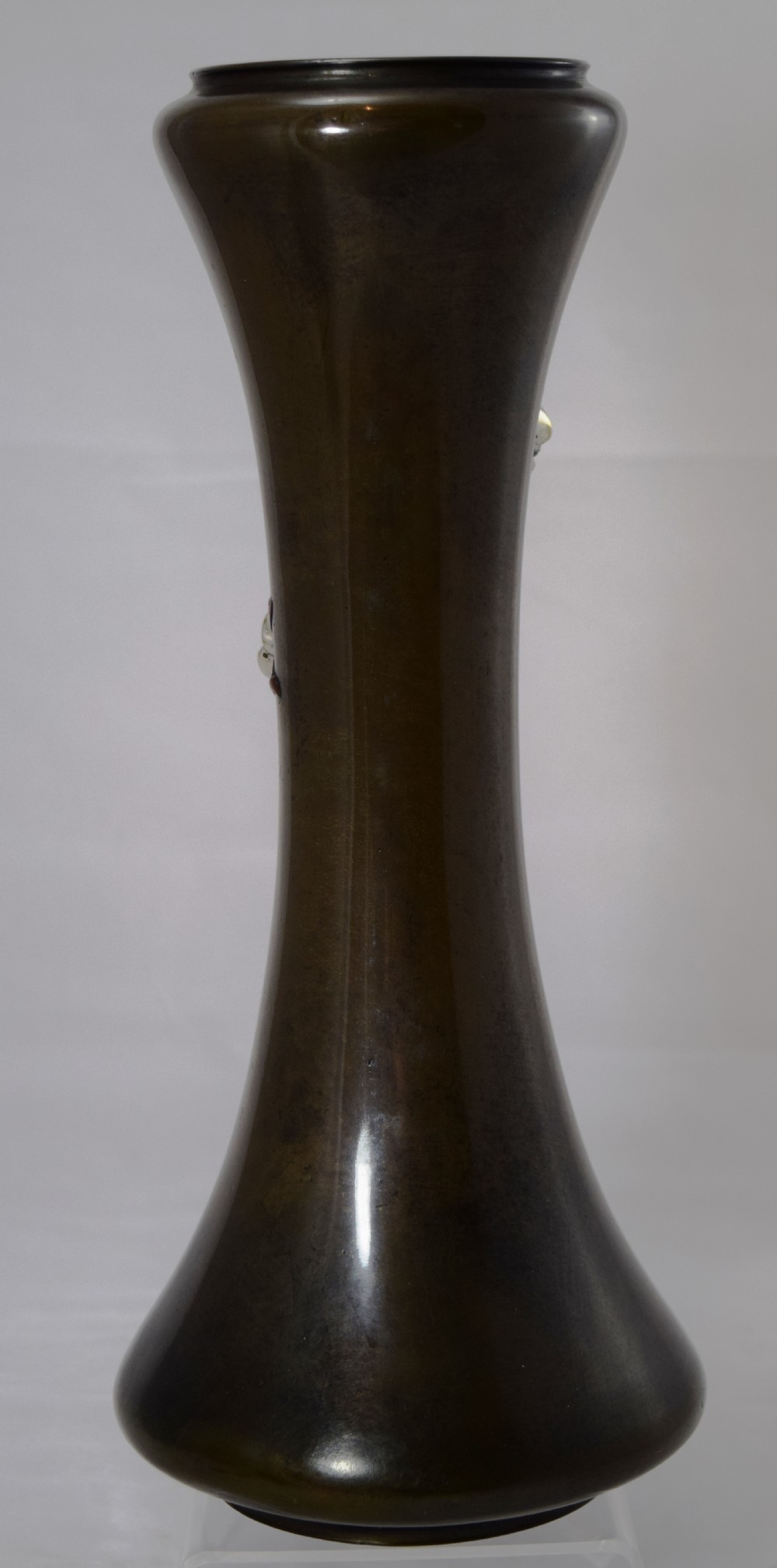 STYLISH JAPANESE BRONZE MIXED METAL ONLAID VASE View IV