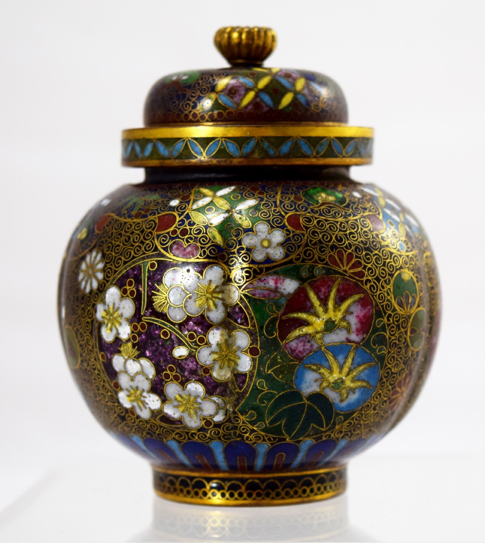 NICE QUALITY JAPANESE CLOISONNE KORO SIGNED TAKAHARA