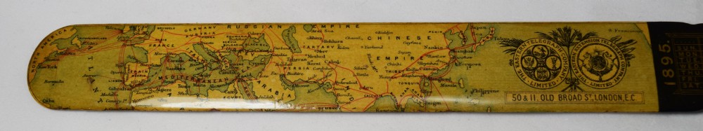 INTERESTING RARE VICTORIAN ADVERTISING WORLD MAP PAGE TURNER 1895  View IV