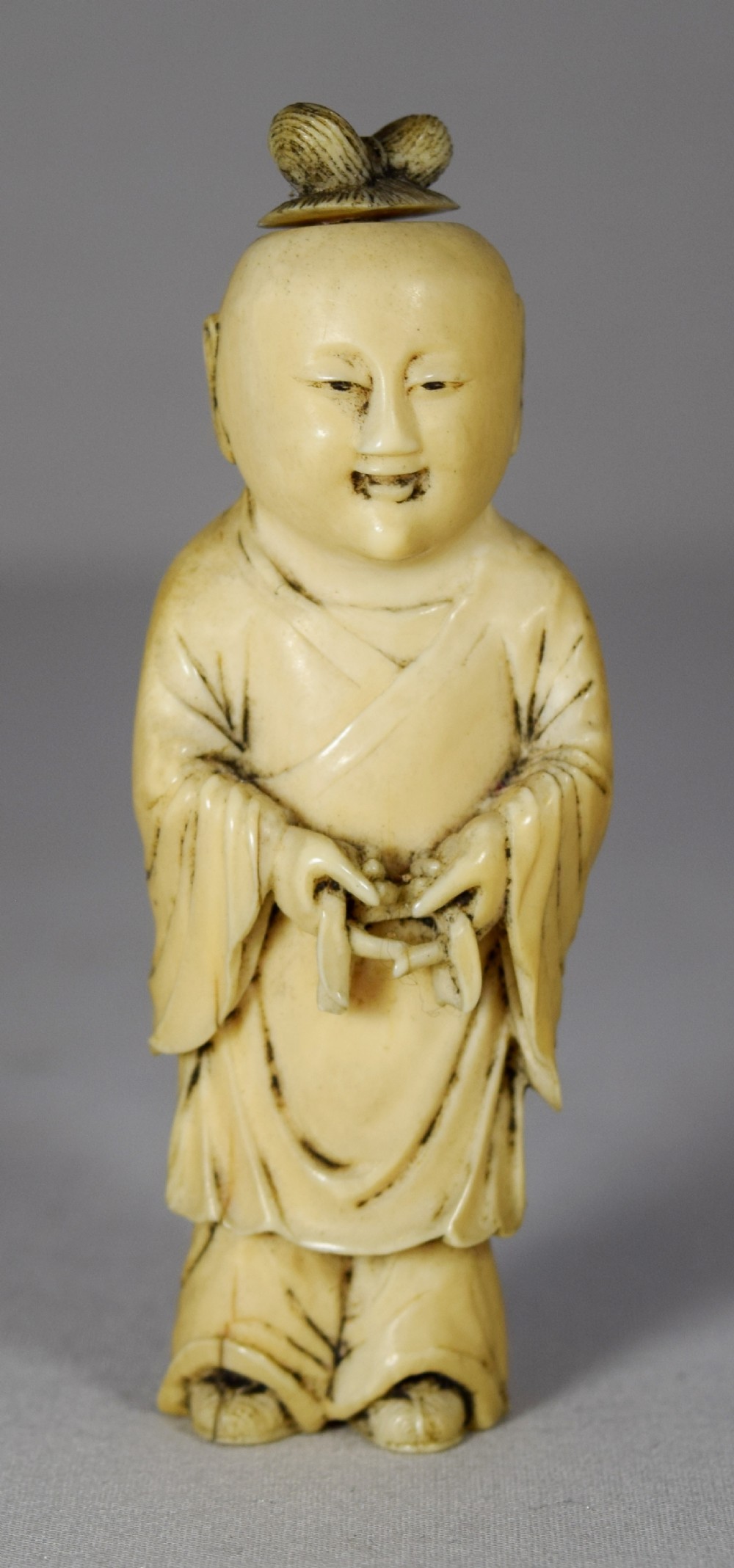 GROUP OF THREE UNUSUAL CHINESE IVORY SCENT OR SNUFF BOTTLES View VI