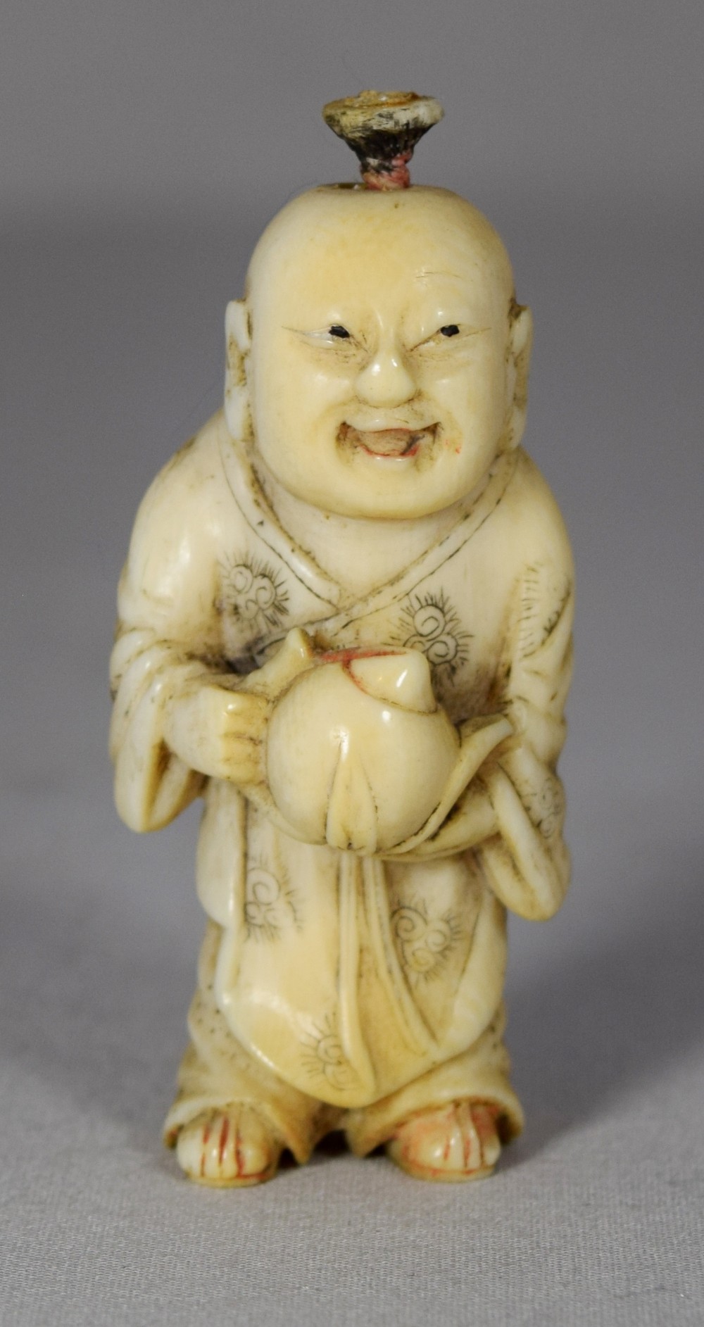 GROUP OF THREE UNUSUAL CHINESE IVORY SCENT OR SNUFF BOTTLES View VII