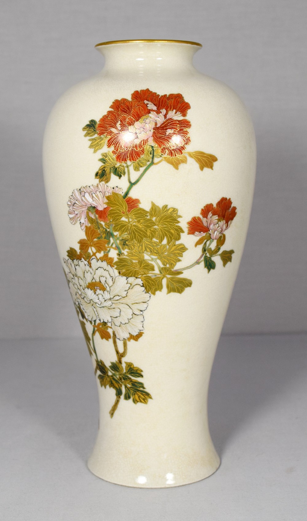 LARGE JAPANESE SATSUMA VASE BY YABU MEIZAN (1853-1934) View IV