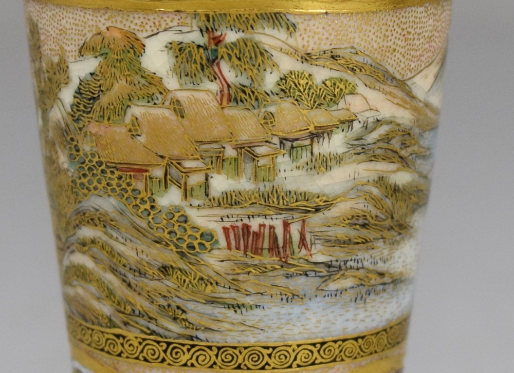 GREAT PAIR OF JAPANESE SATSUMA VASES BY MEIZAN  View VII
