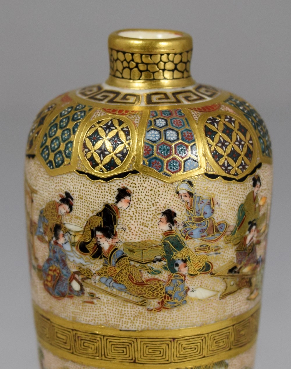 GREAT PAIR OF JAPANESE SATSUMA VASES BY MEIZAN  View XI
