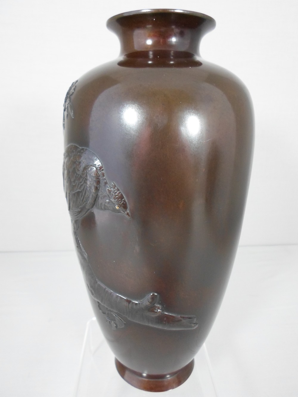 SUPERB HIGH QUALITY TOKYO SCHOOL JAPANESE BRONZE VASES View III